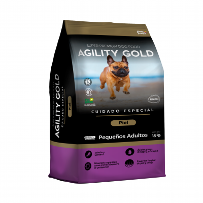 Comida Para Perro Agility Gold Pequeños Adultos Piel